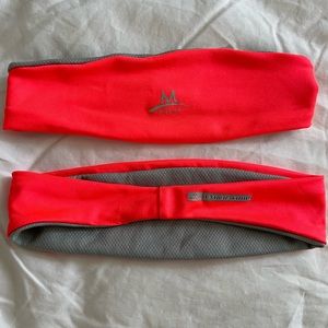 Set of 2 MISSION Endurance Cooling Headbands, Orange and Gray
